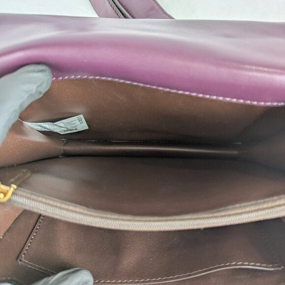 CHARLES & KEITH Boxy Push Lock Purple Crossbody Bag